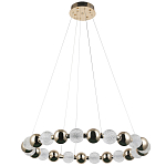 Светодиодная кольцевая люстра Crystal Globule Chrome Chandelier Gold варинант исполнения - 4 | Loft Concept в Воронеже