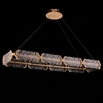 Люстра прямоугольная с текстурным природным рисунком IceFlame варинант исполнения - 2 | Loft Concept в Воронеже