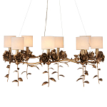 Люстра с каркасом в виде цветков розы и тканевыми абажурами Flowers and Fox Roses варинант исполнения - 1 | Loft Concept в Воронеже