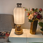 Настольная лампа в виде фонаря с белым фактурным абажуром Echoes of Light варинант исполнения - 5 | Loft Concept в Воронеже