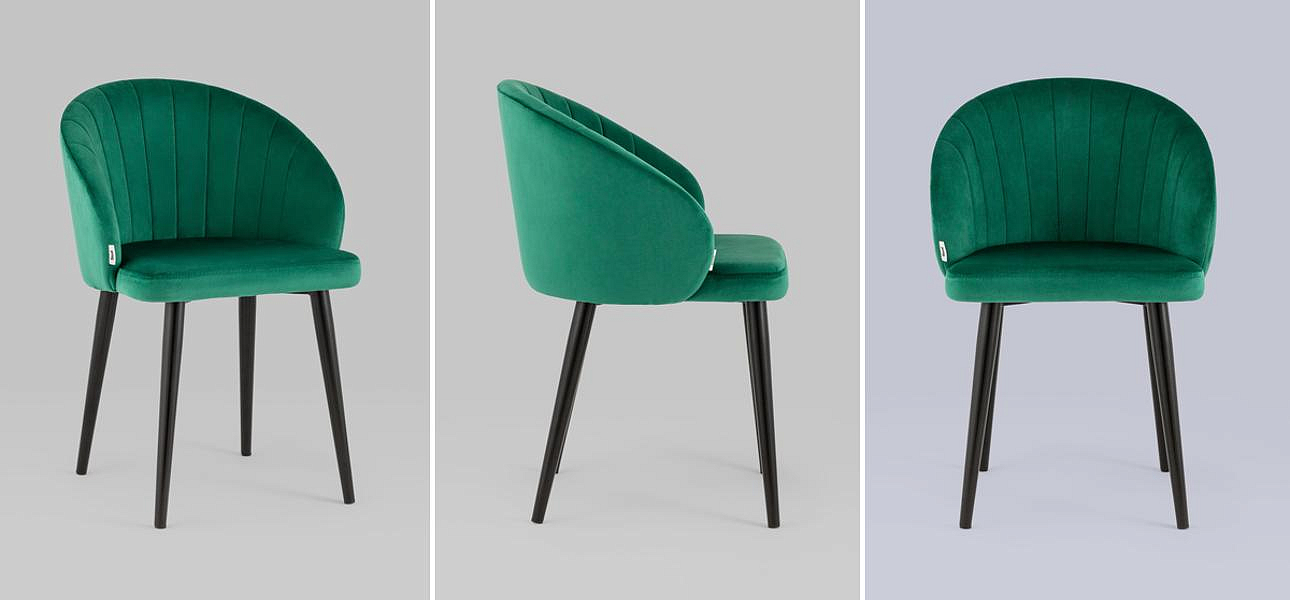 Стул Balsari Chair Изумрудно-Зеленый Велюр Стул Balsari Chair Изумрудно-Зеленый Велюр - Loft-Concept в Воронеже
