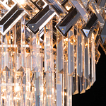 Люстра многоярусная с переплетенными металлическими элементами черного и золотого цвета и прозрачными хрустальными подвесками Empire Chandelier Crystal варинант исполнения - 5 | Loft Concept в Воронеже