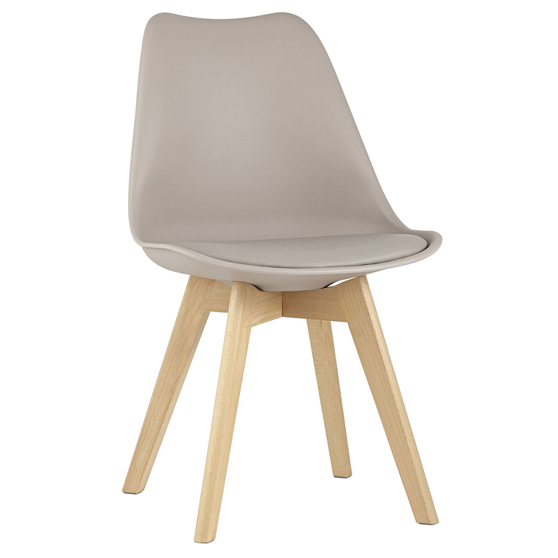 Стул с основой из пластика и мягким сиденьем Arvika Beige Бежевый Стул с основой из пластика и мягким сиденьем Arvika Beige Бежевый в Воронеже | Loft Concept