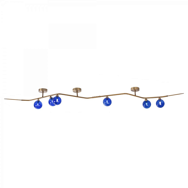 Бра Cherry FLUSH MOUNT Wall Lamp blue Глянцевое золото Синий Бра Cherry FLUSH MOUNT Wall Lamp blue Глянцевое золото Синий в Воронеже | Loft Concept