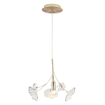 Подвесной светильник с белыми и прозрачными цветочными лепестками Wintery flovers варинант исполнения - 2 | Loft Concept в Воронеже