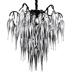 Люстра со стеклянными подвесками дымчатого цвета Ambre Glass Chandelier 70 варинант исполнения - 1 | Loft Concept в Воронеже