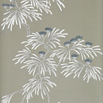 Обои ручная роспись Silk Tree Special Colourway on Pale Grey dyed silk варинант исполнения - 1 | Loft Concept в Воронеже