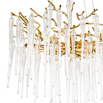 Люстра с хрустальными подвесками Frozen Drops Chandelier Gold 10 варинант исполнения - 3 | Loft Concept в Воронеже