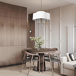 Люстра с белым текстильным абажуром Vitorino  варинант исполнения - 6 | Loft Concept в Воронеже