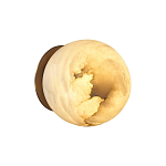 Настенно-потолочный светильник с плафоном в форме шара из алебастра Cryptocrystalline Stone варинант исполнения - 4 | Loft Concept в Воронеже