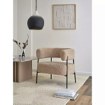 Кресло полукруглое мягкое с буклированной обивкой Armchair with Boucle Upholstery варинант исполнения - 9 | Loft Concept в Воронеже