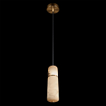 Подвесной светильник с цилиндрическим плафоном из белого алебастра Cryptocrystalline Stone варинант исполнения - 4 | Loft Concept в Воронеже