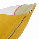 Подушка декоративная хлопковая горчичного цвета с абстрактным принтом Elysian Flow Sunset варинант исполнения - 4 | Loft Concept в Воронеже