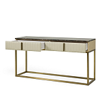 Консоль прямоугольная на золотом каркасе с 2-мя ящиками Warwick варинант исполнения - 2 | Loft Concept в Воронеже