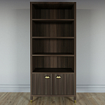 Книжный Стеллаж Elsa Dreams Walnut с задней стенкой варинант исполнения - 5 | Loft Concept в Воронеже