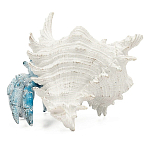 Статуэтка голубой рак с белой раковиной Marine Accessories варинант исполнения - 4 | Loft Concept в Воронеже