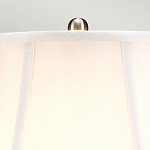 Настольная лампа с фарфоровым основанием с декоративным орнаментом и белым абажуром на темной круглой подставке Elstead Lighting варинант исполнения - 2 | Loft Concept в Воронеже