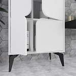 Комод белый с 4-мя дверцами на металлических ножках SPARK MULTIPURPOSE CABINET WHITE варинант исполнения - 12 | Loft Concept в Воронеже