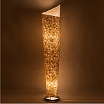 Торшер из перламутра на металлическом каркасе Indonesian Spiral варинант исполнения - 2 | Loft Concept в Воронеже