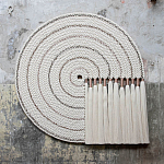 Художественный Гобелен Макраме White Disk Harmony варинант исполнения - 2 | Loft Concept в Воронеже