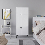 Комод белый с 4-мя дверцами на металлических ножках SPARK MULTIPURPOSE CABINET WHITE варинант исполнения - 1 | Loft Concept в Воронеже