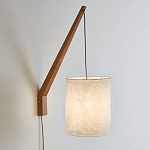 Настенный светильник из дерева и льна Ivory Linen Wall Lamp варинант исполнения - 2 | Loft Concept в Воронеже