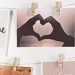 Рамка для фото с подсветкой c 6-ю деревянными прищепками в комплекте Photo Backlight варинант исполнения - 4 | Loft Concept в Воронеже