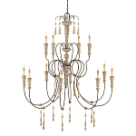 Люстра с состаренными резными элементами Big Graceful Profile варинант исполнения - 4 | Loft Concept в Воронеже