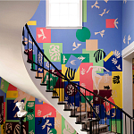 Обои ручная роспись в стиле Арт-деко Jazz Special Colourway on dyed silk with embroidery варинант исполнения - 3 | Loft Concept в Воронеже