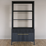 Стеллаж Primo с ящиками Черный дуб  варинант исполнения - 1 | Loft Concept в Воронеже