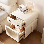 Тумбочка прикроватная с ящиком и стеклянной дверцей Робот Robot Bedside варинант исполнения - 1 | Loft Concept в Воронеже