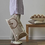 Чехол на подушку с вышивкой в виде геометрических узоров Beige Calista Rect варинант исполнения - 5 | Loft Concept в Воронеже