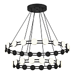 Люстра двухъярусная с круглыми светодиодными источниками света Maxine Light варинант исполнения - 4 | Loft Concept в Воронеже