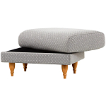 Мягкий пуф на деревянных ножках Garner Pouf Light варинант исполнения - 6 | Loft Concept в Воронеже