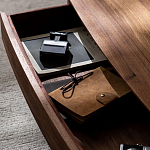 Кофейный стол овальный из дерева с 2-мя ящиками Coffee Walnut Table варинант исполнения - 8 | Loft Concept в Воронеже