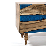 Стильный Буфет лофт 4 двери Cabinet Crimson River фасад эпоксидная смола  варинант исполнения - 3 | Loft Concept в Воронеже