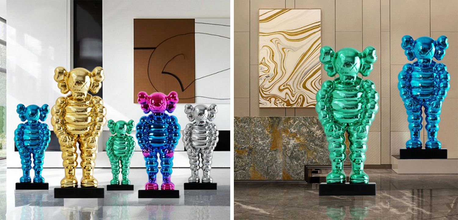Статуэтка KAWS Bowed Down Blue on stand Статуэтка KAWS Bowed Down Blue on stand - Loft-Concept в Воронеже