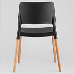 Пластиковый стул на ножках из массива бука Ferret Black 4 шт варинант исполнения - 3 | Loft Concept в Воронеже