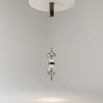 Подвесной светильник с плафоном из стекла с зеркальным градиентом Double Moon варинант исполнения - 3 | Loft Concept в Воронеже