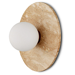 Бра в виде диска с плафоном из матового белого стекла Marble Glow варинант исполнения - 1 | Loft Concept в Воронеже