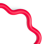 Настенное зеркало с волнистой рамой Mune Mirror Red варинант исполнения - 3 | Loft Concept в Воронеже