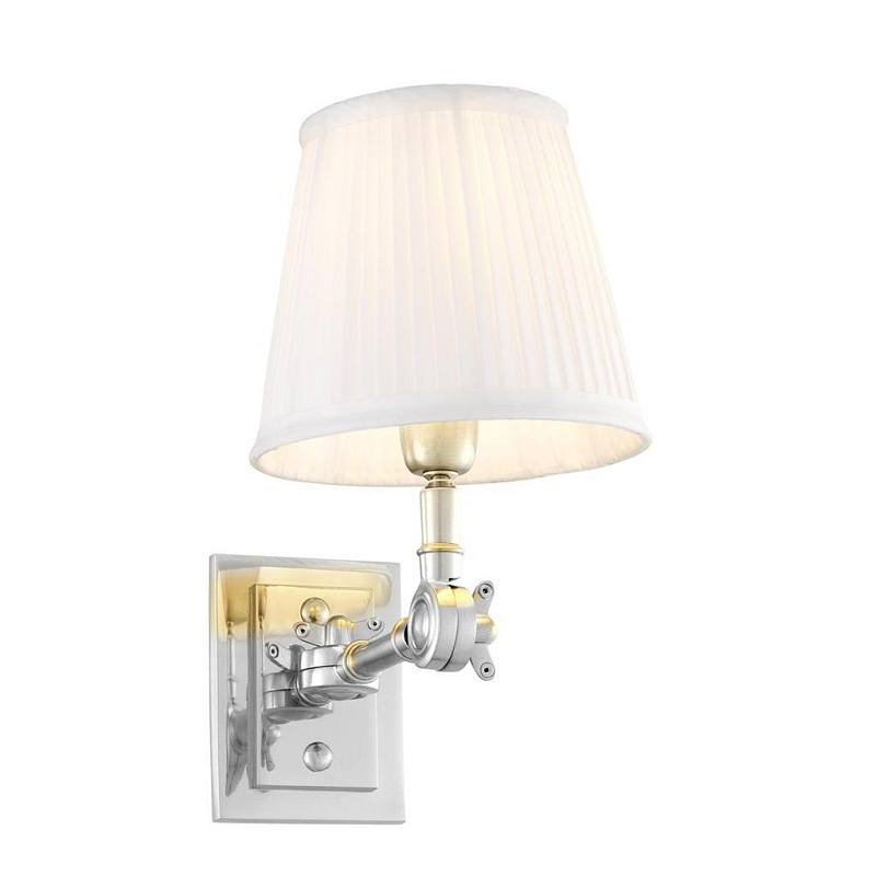 Бра Wall Lamp Wentworth Single Nickel+White Никель Белый Бра Wall Lamp Wentworth Single Nickel+White Никель Белый в Воронеже | Loft Concept
