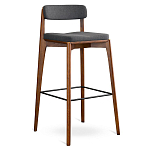 Барный стул из массива ясеня с обивкой из рогожки Elegant Ash варинант исполнения - 3 | Loft Concept в Воронеже