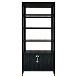 Стеллаж со стеклянными полками Elsa Dreams Black варинант исполнения - 7 | Loft Concept в Воронеже