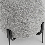 Пуф в ткани букле серого цвета Pikelet варинант исполнения - 4 | Loft Concept в Воронеже