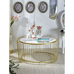 Журнальный столик с столешницей из мрамора на металлическом основании Table Vertical Planes варинант исполнения - 3 | Loft Concept в Воронеже