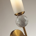 Бра с цилиндрическим матовым плафоном и шаром из камня на металлическом основании Orb Essence варинант исполнения - 6 | Loft Concept в Воронеже