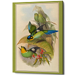 Постер на холсте с изображением птиц Blooming Birds Poster варинант исполнения - 5 | Loft Concept в Воронеже