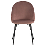 Мягкий стул в велюре пыльно-розового цвета Miruna Chair варинант исполнения - 2 | Loft Concept в Воронеже