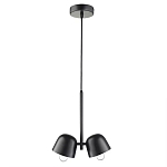 Подвесной светильник черный с 2-мя плафонами Pendant lamp Black варинант исполнения - 1 | Loft Concept в Воронеже